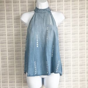 Cloth & Stone Chambray Halter Top